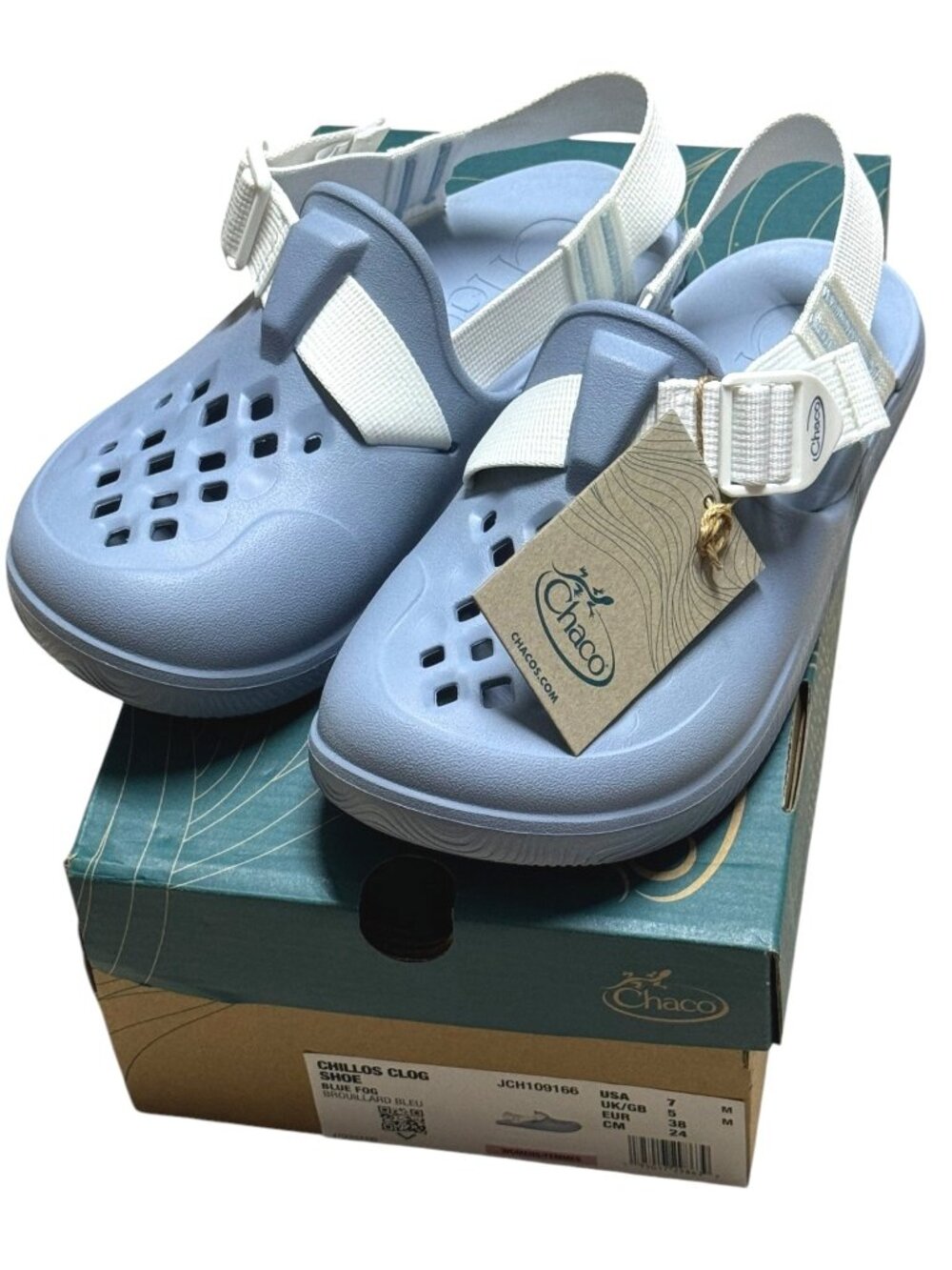 NIB Chaco Chillos Clog (blue Fog) Women's Size 7